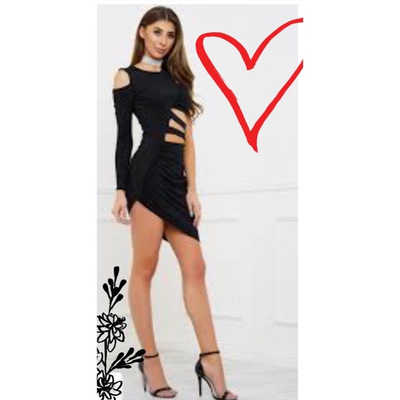 WANT MY LOOK BLACK CUT OUT DRESS - Picture 5 of 6